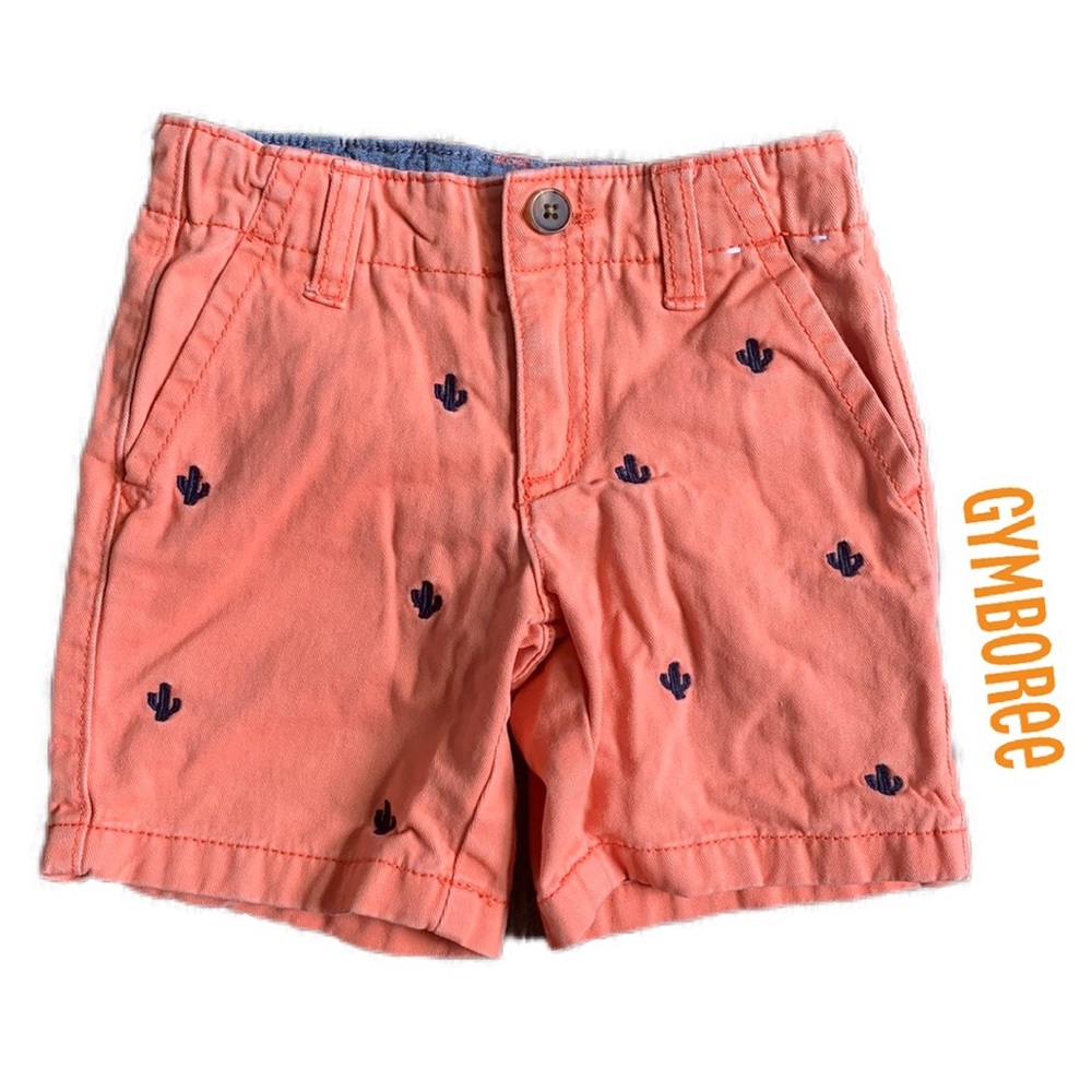 Toddler Boy Embroidered Cactus Shorts